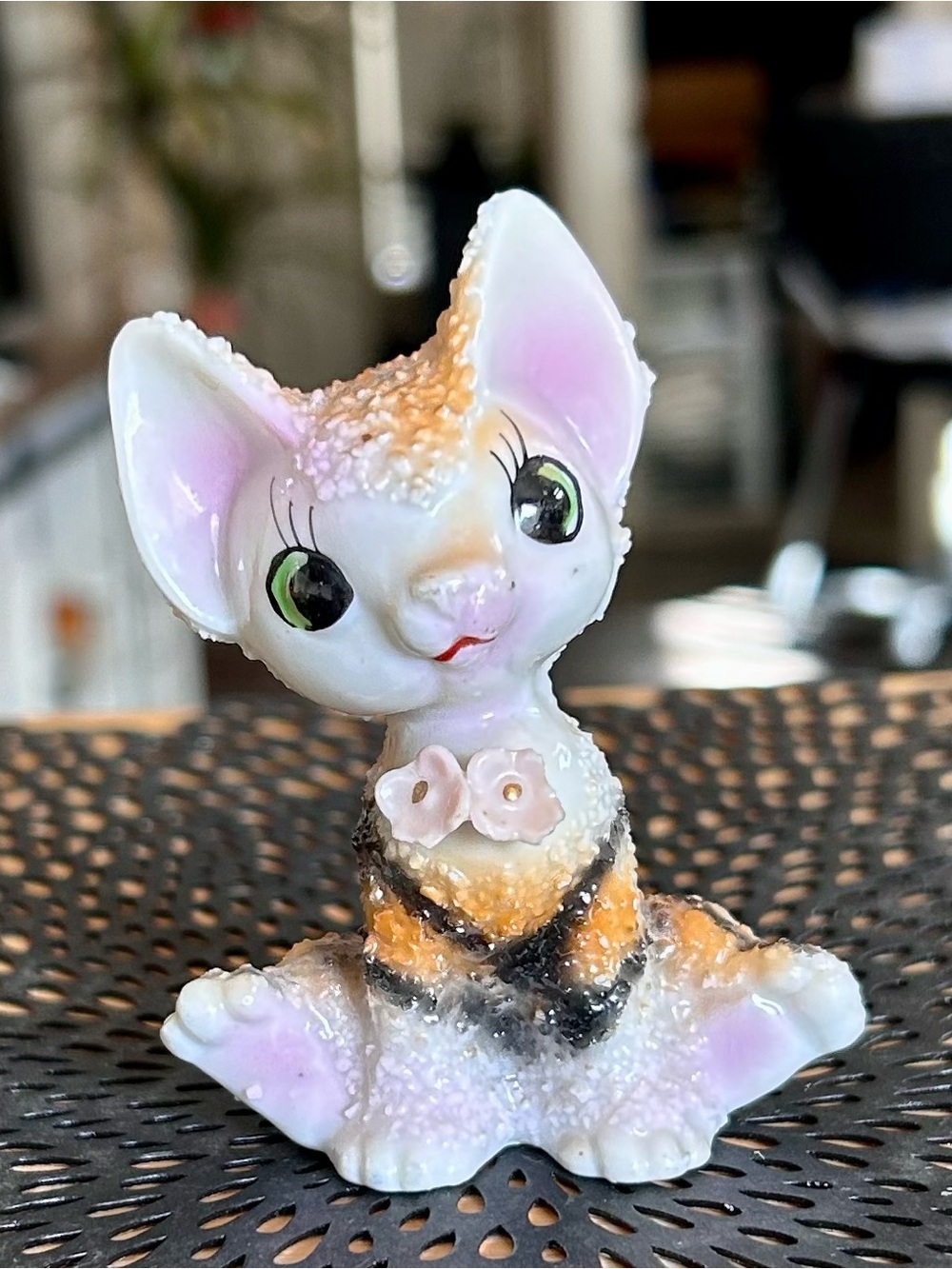 Vintage Anthropomorphic Kitsch Striped Tabby Kitten Figurine Japan